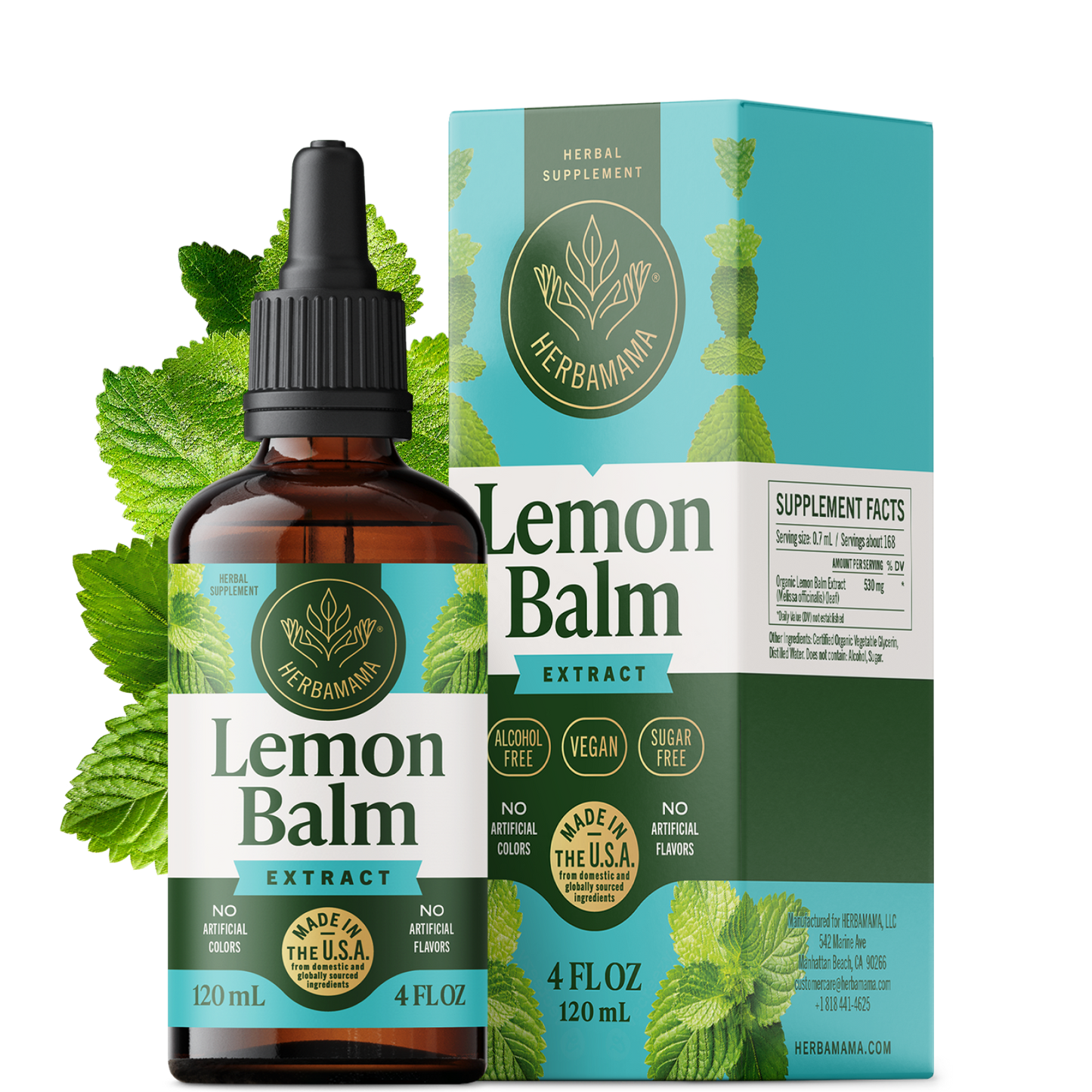 Lemon Balm Extract Drops - 4 Fl. Oz. Bottle