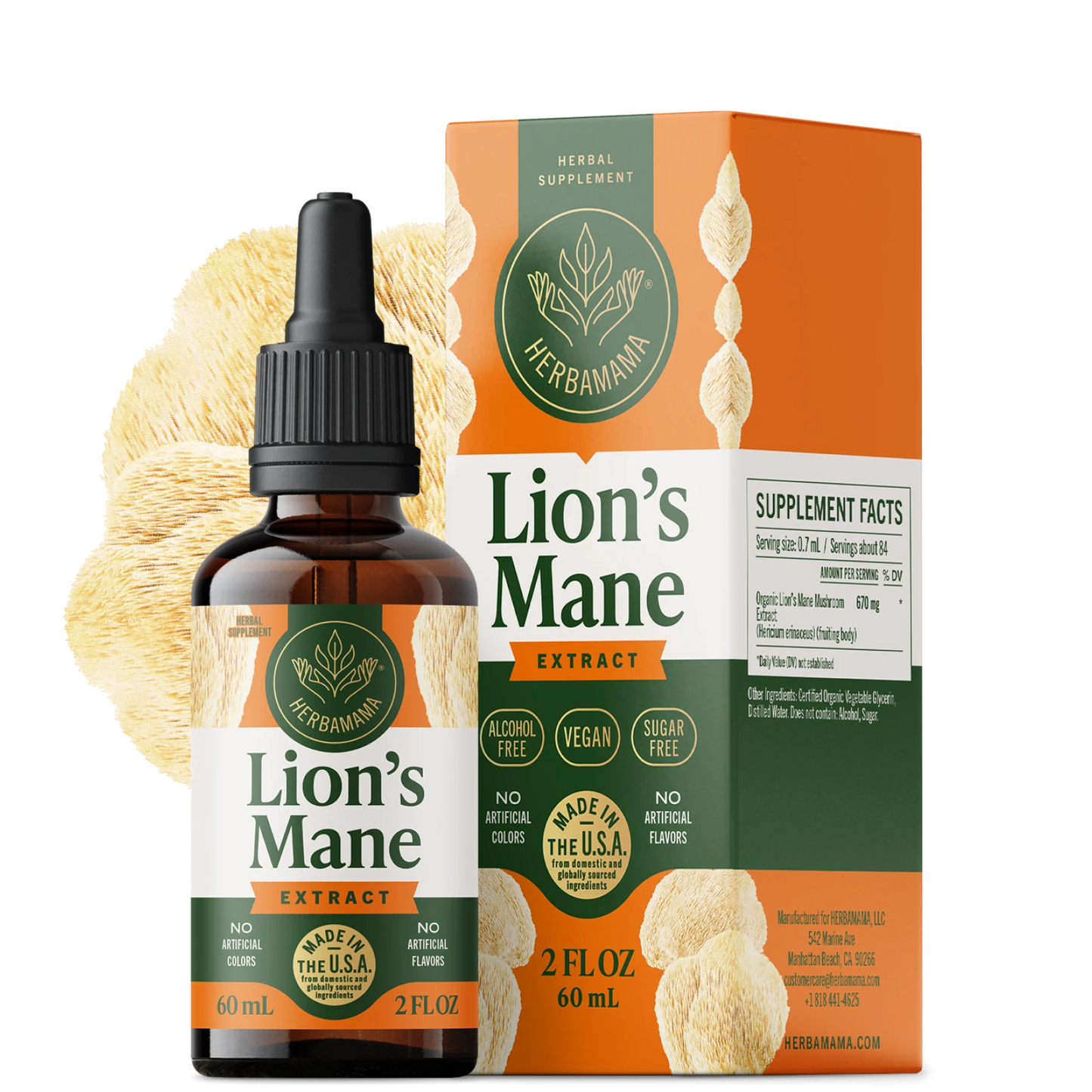 Lion's Mane Extract Drops - 2 Fl. Oz. Bottle