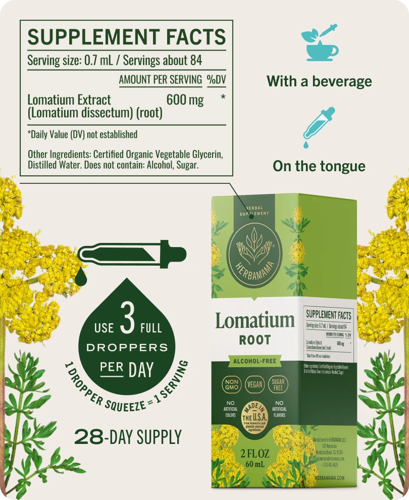 Lomatium Drops - 2 Fl. Oz. Bottle