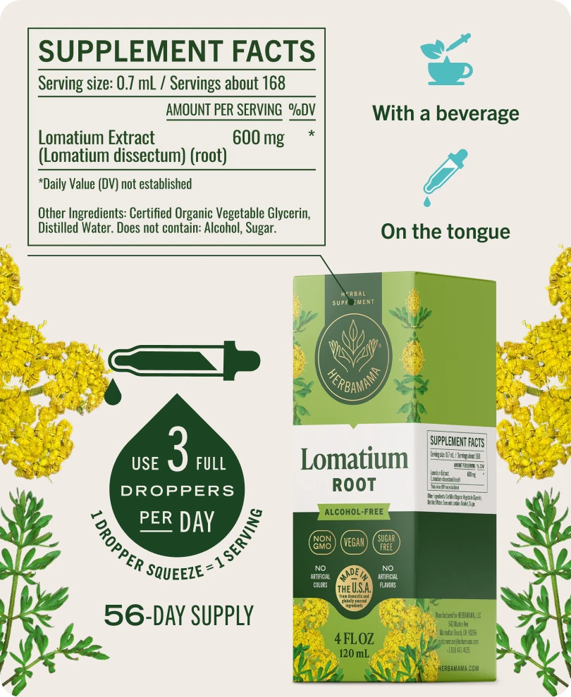 Lomatium Drops - 4 Fl. Oz. Bottle
