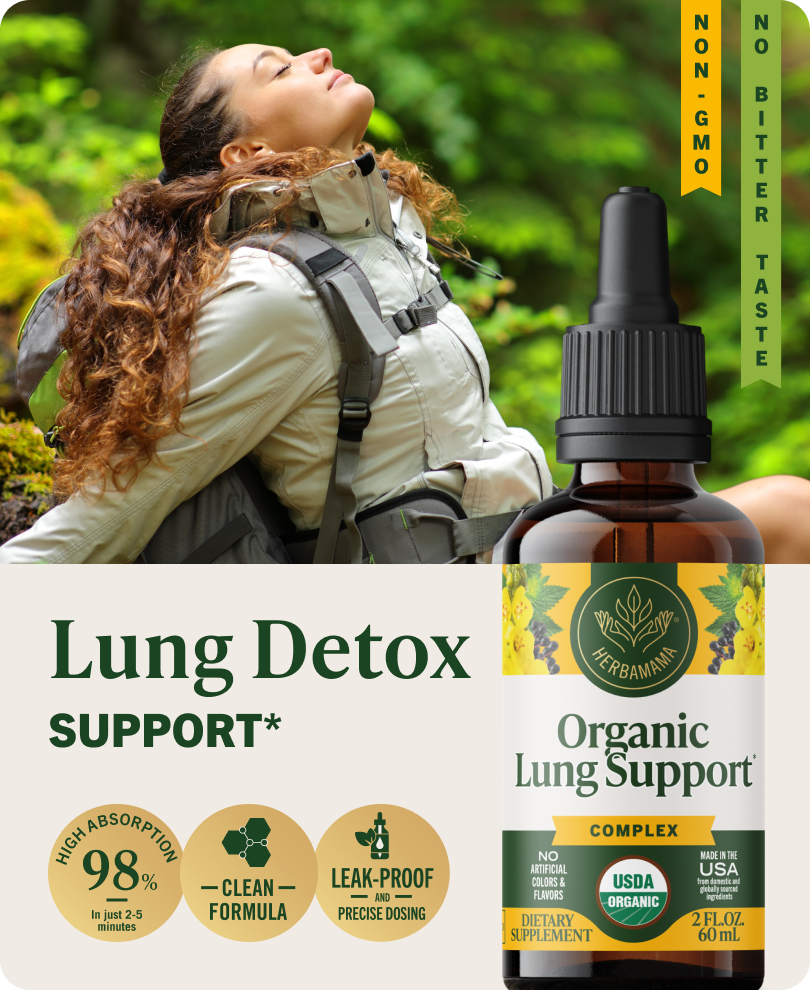 USDA Organic Lung Support Complex Drops - 2 Fl. Oz. Bottle