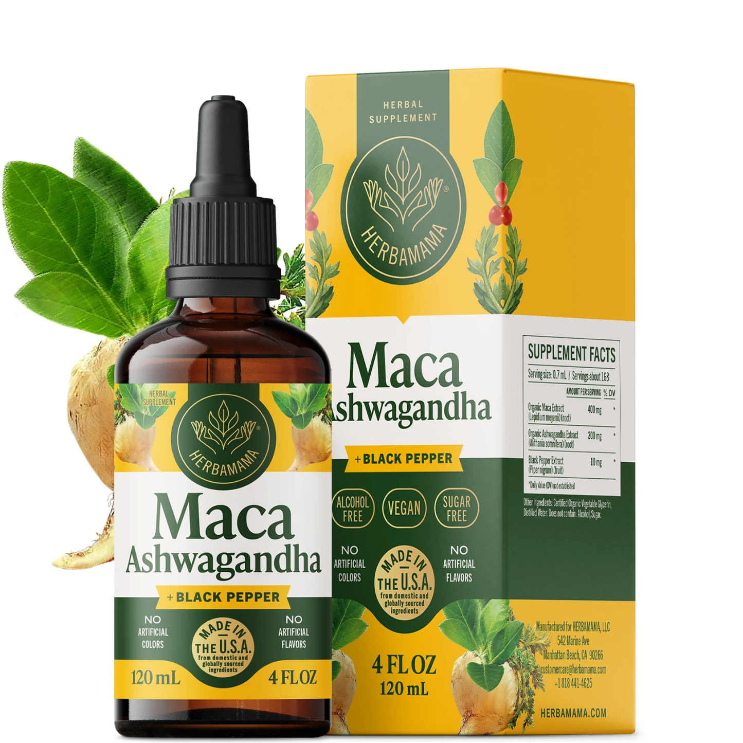 Maca Ashwagandha Drops - 4 Fl. Oz. Bottle