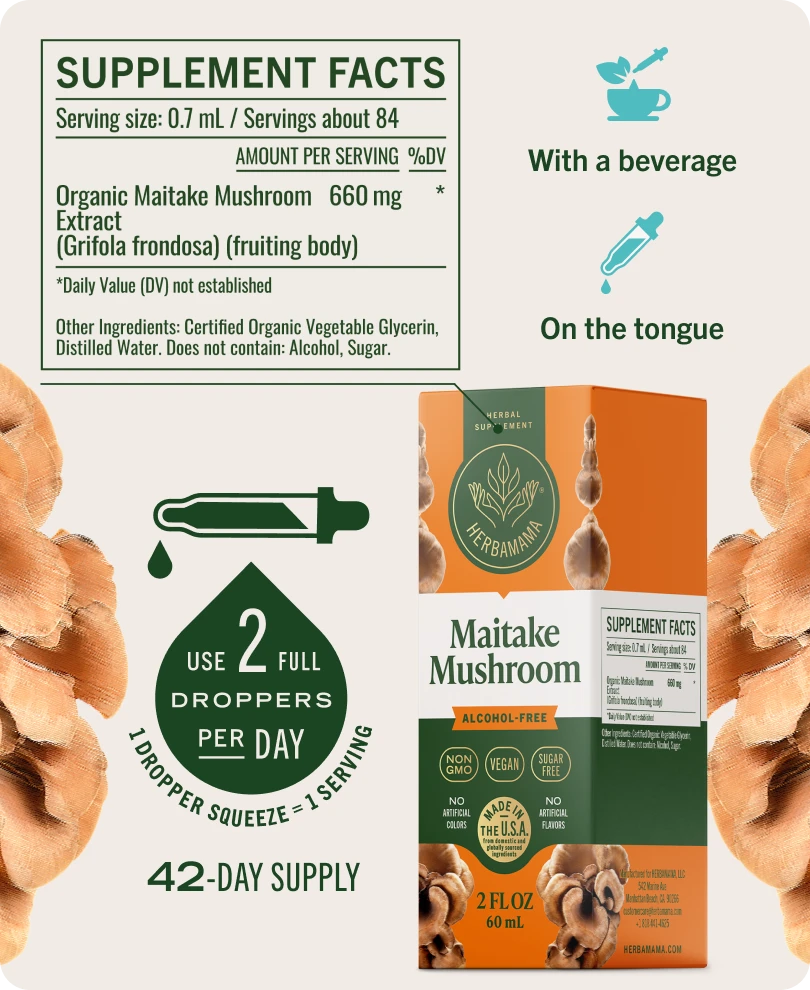 Maitake Mushroom Drops - 2 Fl. Oz. Bottle