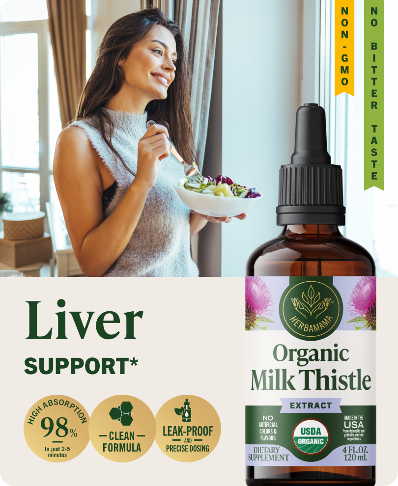 USDA Organic Milk Thistle Extract Drops - 4 Fl. Oz. Bottle