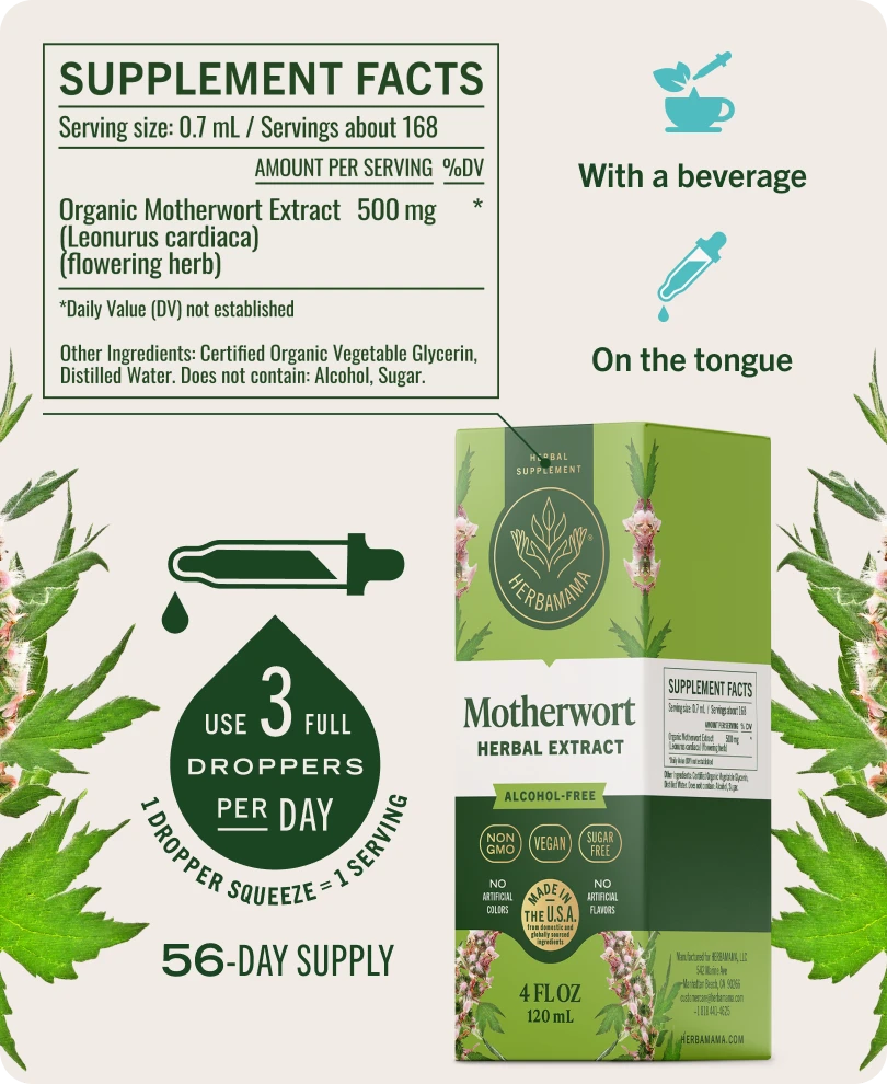 Motherwort Drops - 4 Fl. Oz. Bottle