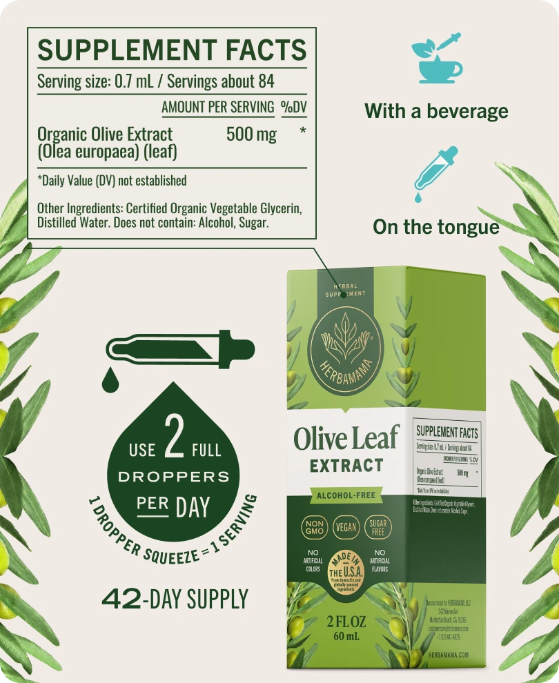 Olive Leaf Extract Drops - 2 Fl. Oz. Bottle