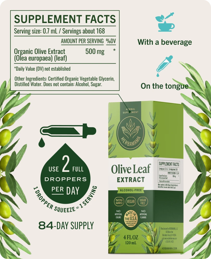 Olive Leaf Extract Drops - 4 Fl. Oz. Bottle