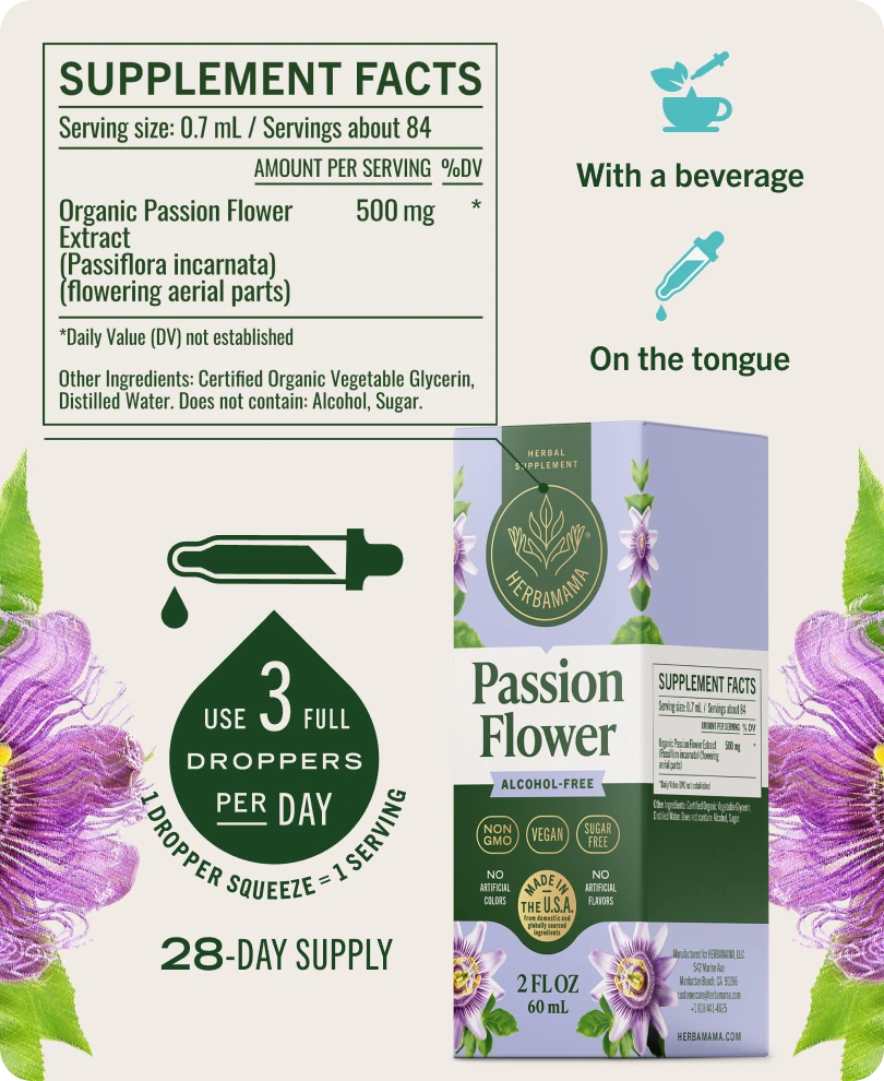 Passion Flower Drops - 2 Fl. Oz. Bottle