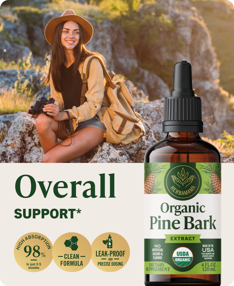 USDA Organic Pine Bark Drops - 4 Fl. Oz. Bottle