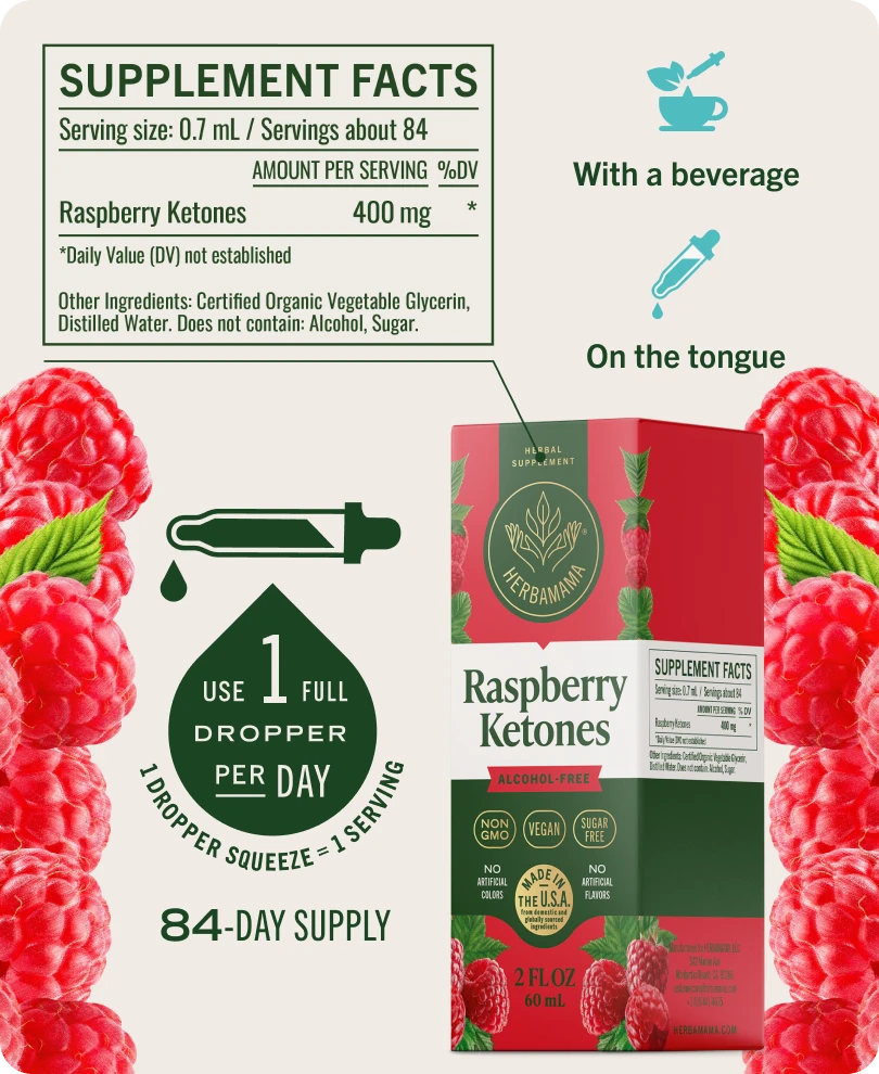 Raspberry Ketones Drops - 2 Fl. Oz. Bottle
