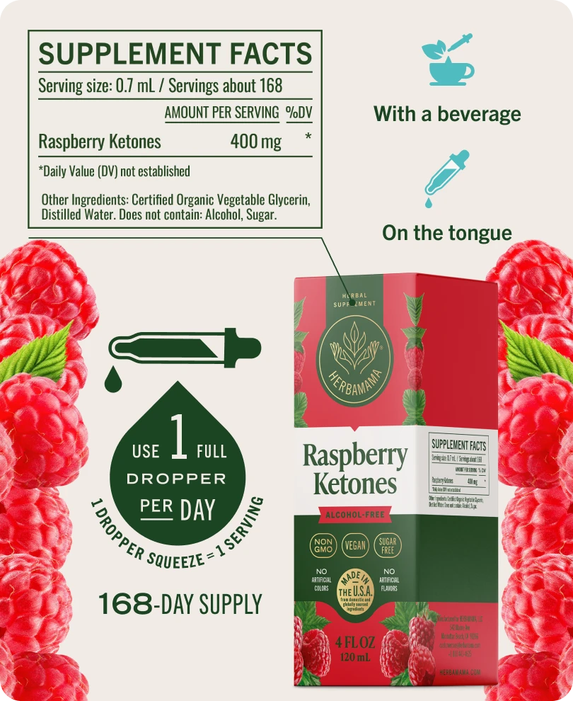 Raspberry Ketones Drops - 4 Fl. Oz. Bottle