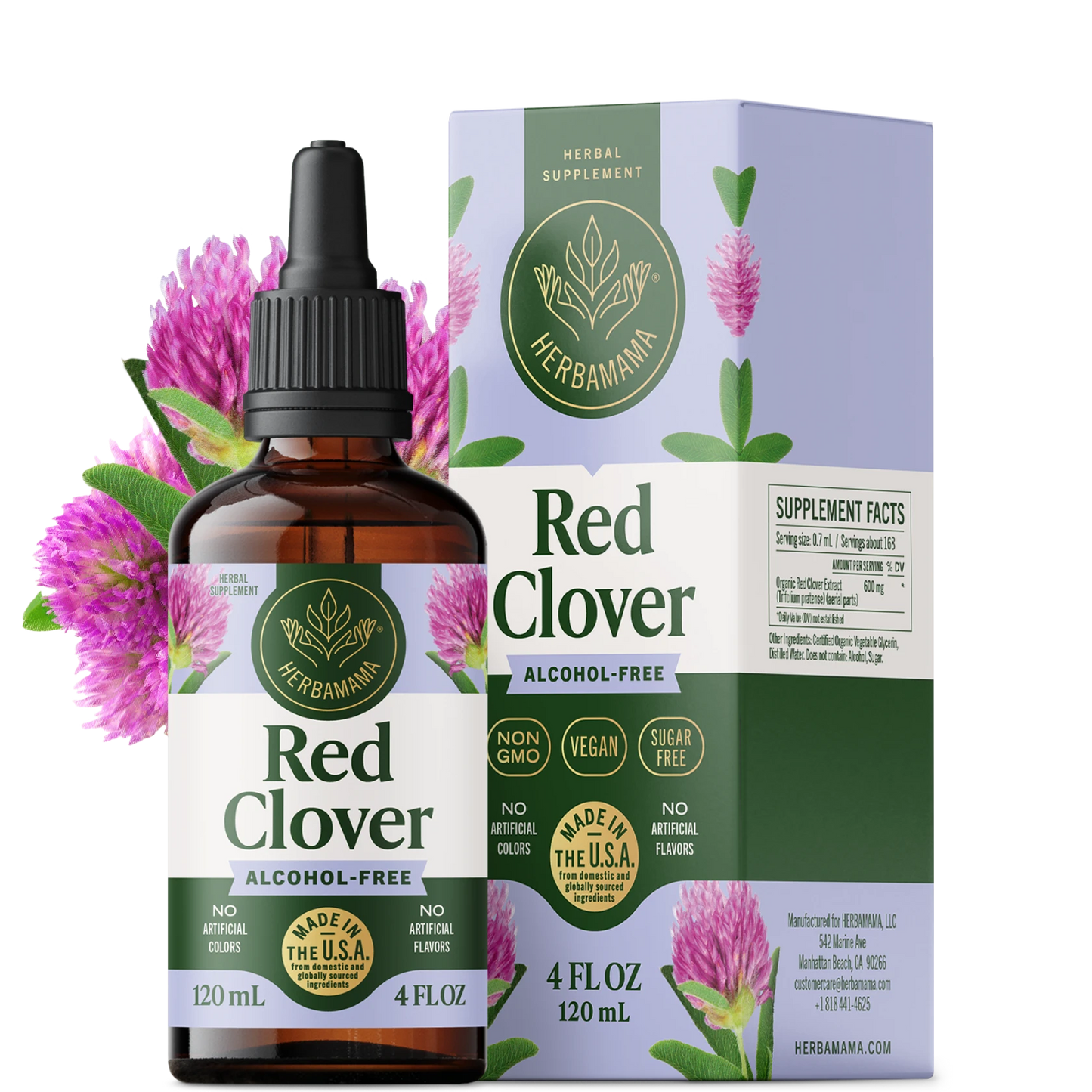 Red Cloves Inamazon Red Clover Drops - 4 Fl. Oz. Bottle – Herbamama
