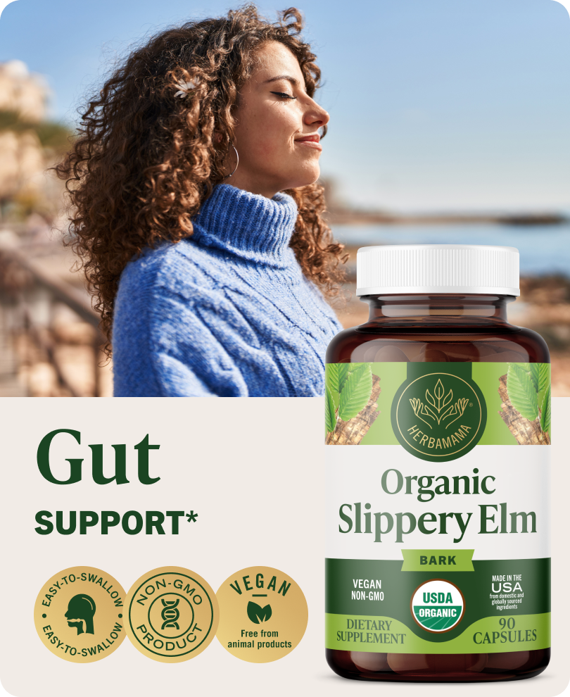 USDA Organic Slippery Elm Bark Capsules - 90 CT