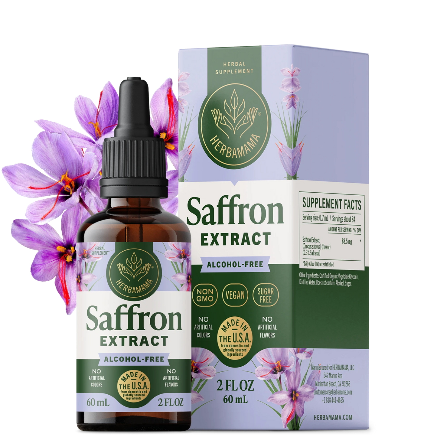 Saffron Extract Drops - 2 Fl. Oz. Bottle