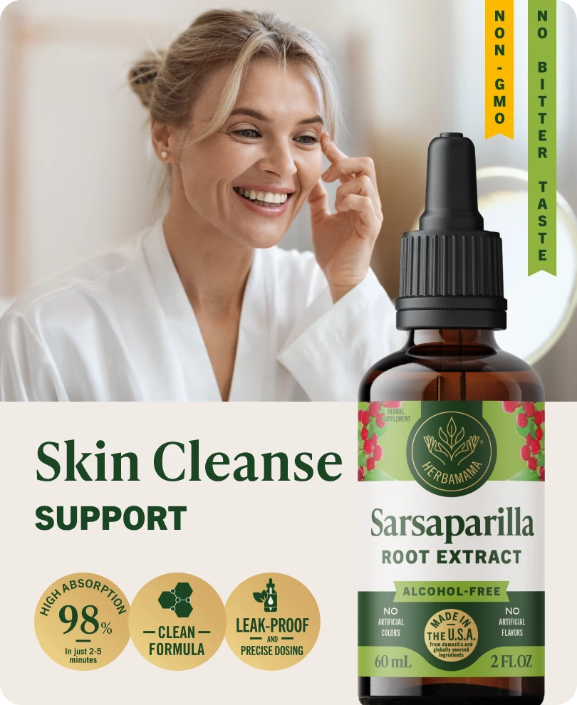 Sarsaparilla Root Extract Drops - 2 Fl. Oz. Bottle