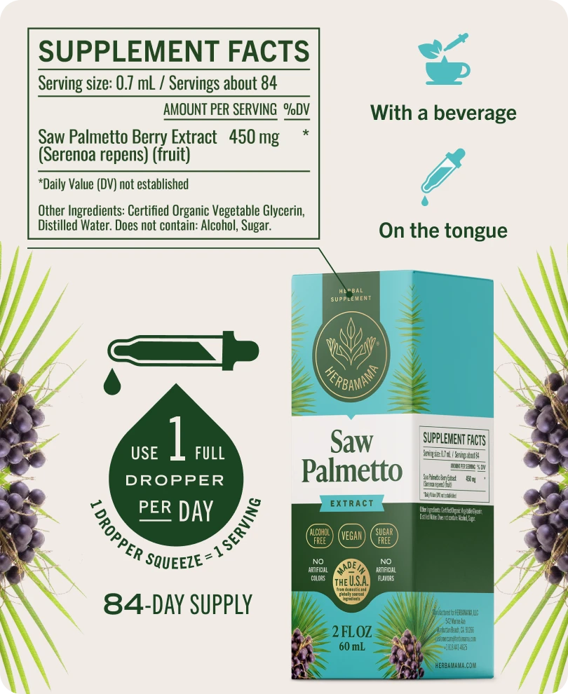 Saw Palmetto Drops - 2 Fl. Oz. Bottle