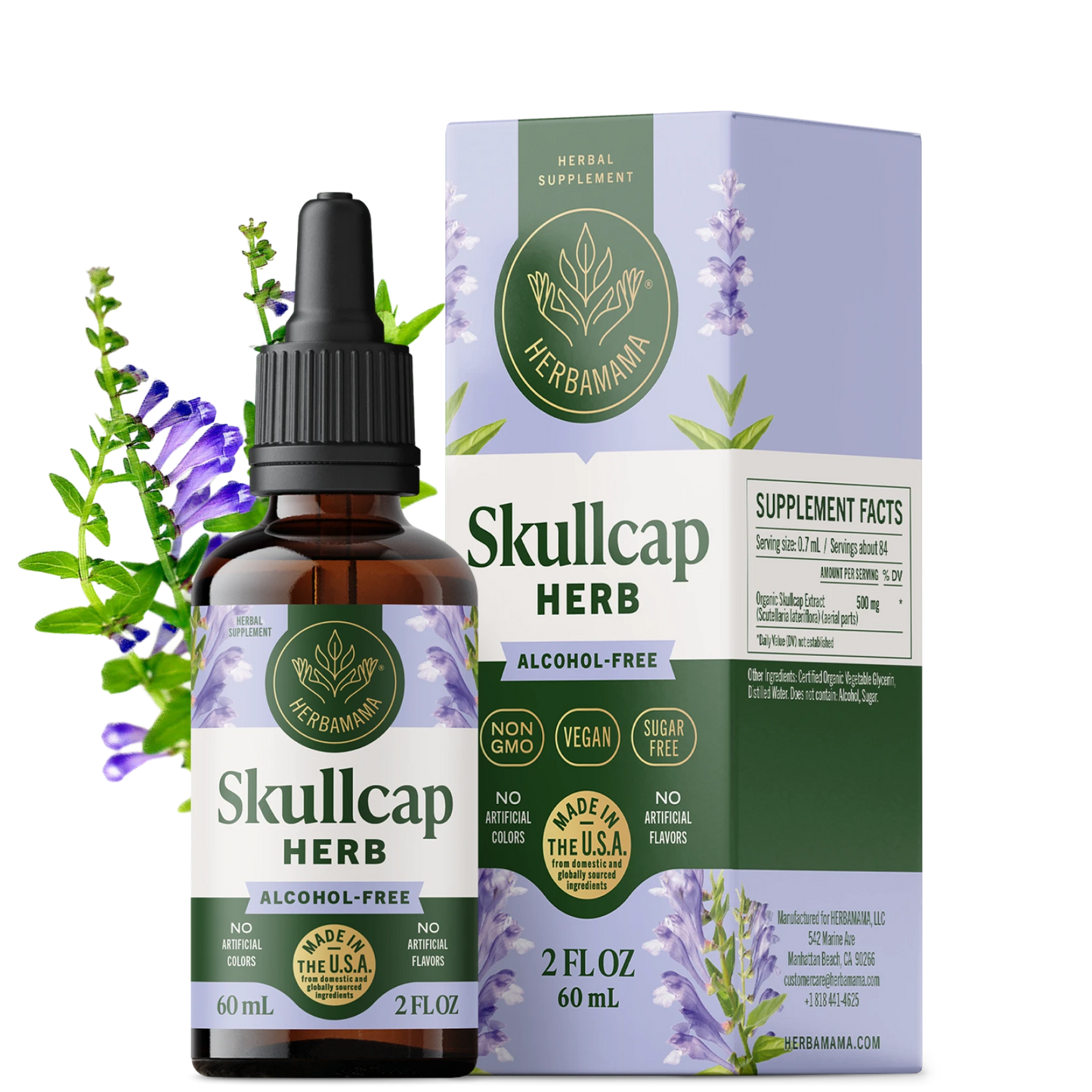 Skullcap Herb Drops - 2 Fl. Oz. Bottle