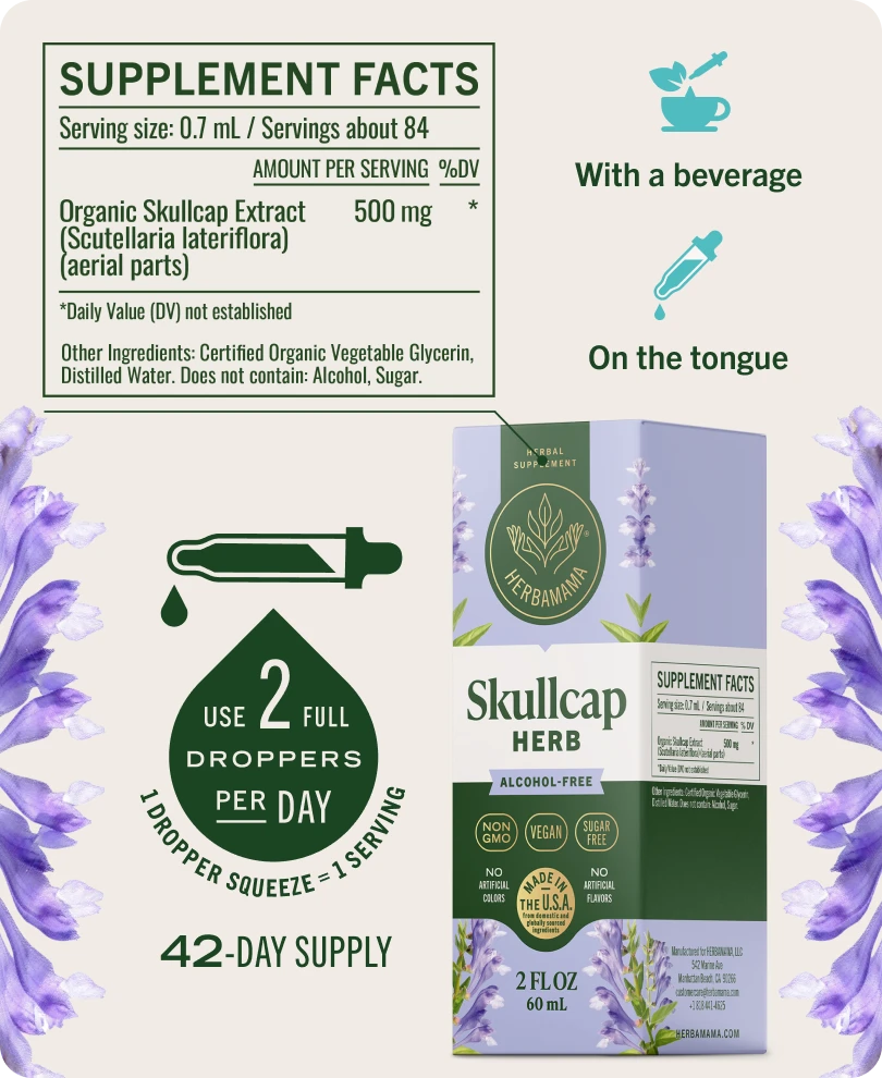 Skullcap Herb Drops - 2 Fl. Oz. Bottle