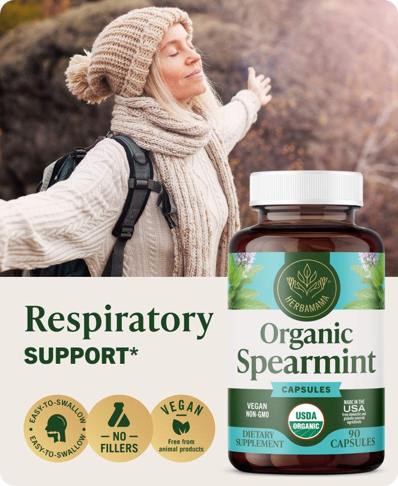 USDA Organic Spearmint Capsules - 90 CT