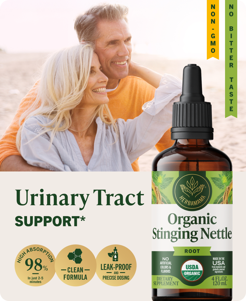 USDA Organic Stinging Nettle Root Drops - 4 Fl. Oz. Bottle