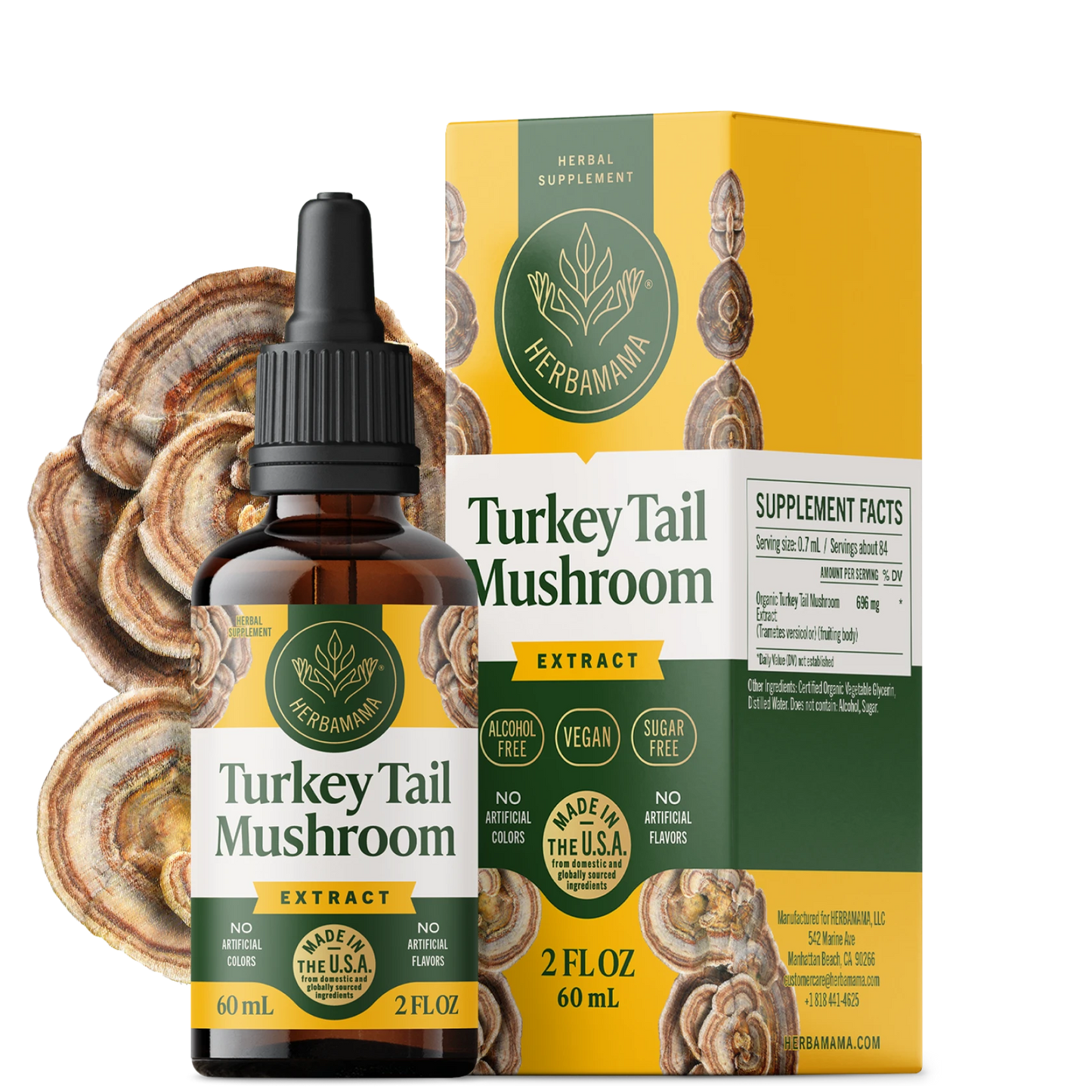 Turkey Tail Mushroom Drops - 2 Fl. Oz. Bottle