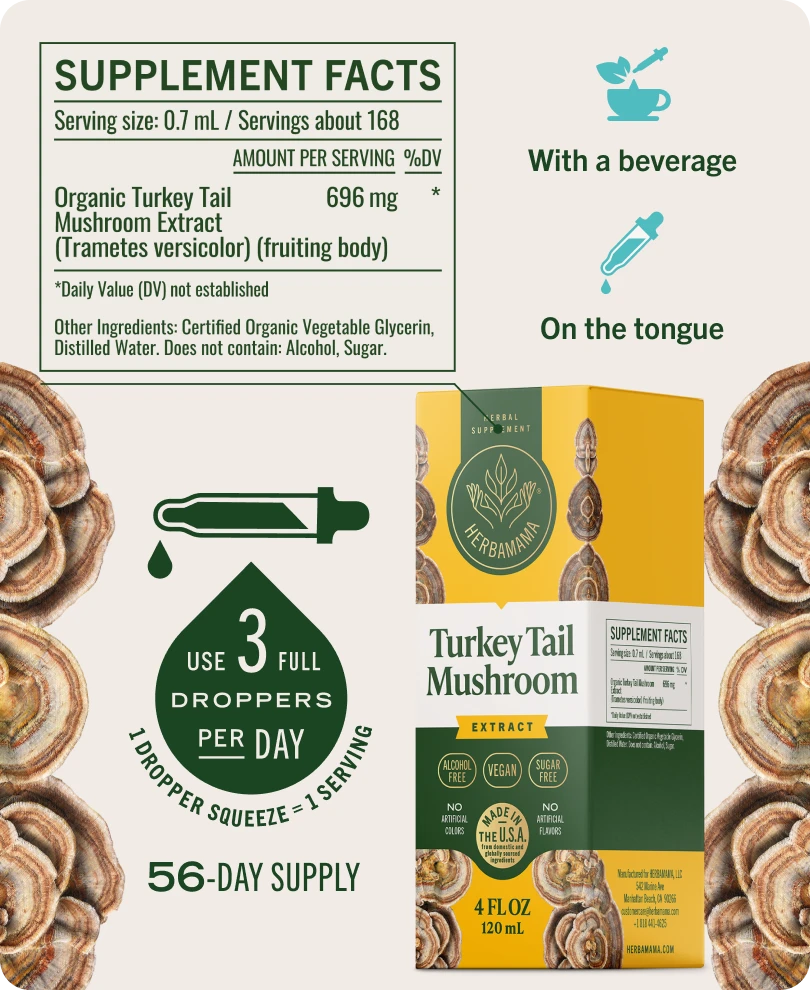 Turkey Tail Mushroom Drops - 4 Fl. Oz. Bottle