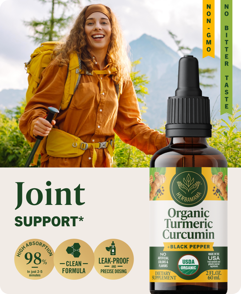 USDA Organic Turmeric + Black Pepper Drops - 2 Fl. Oz. Bottle