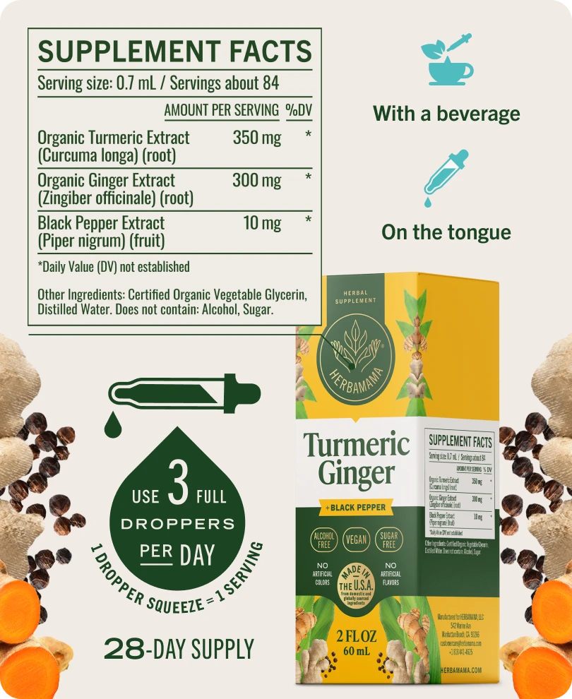 Turmeric Ginger Drops - 2 Fl. Oz. Bottle