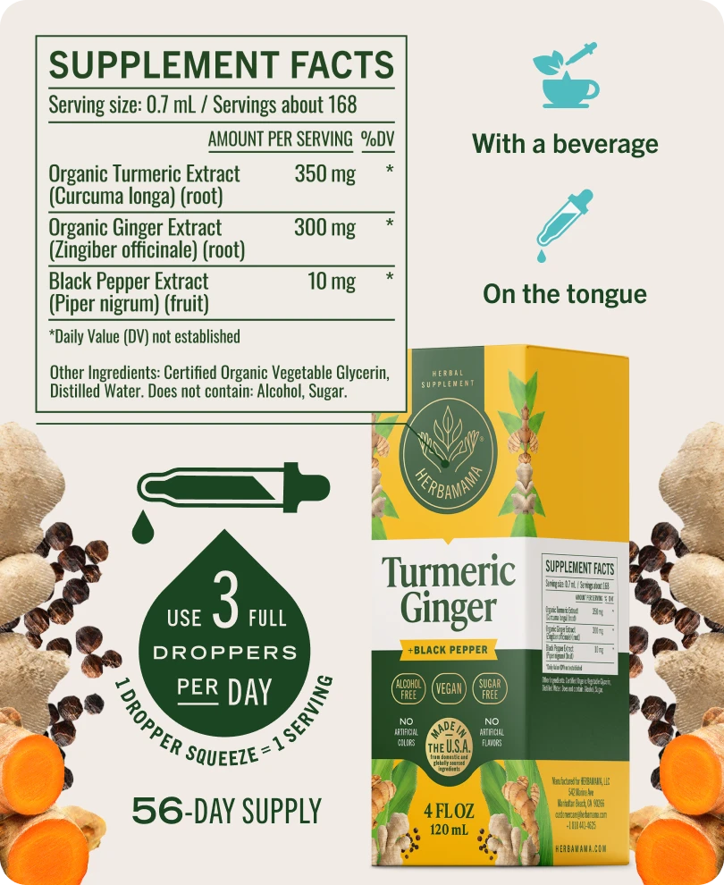 Turmeric Ginger Drops - 4 Fl. Oz. Bottle