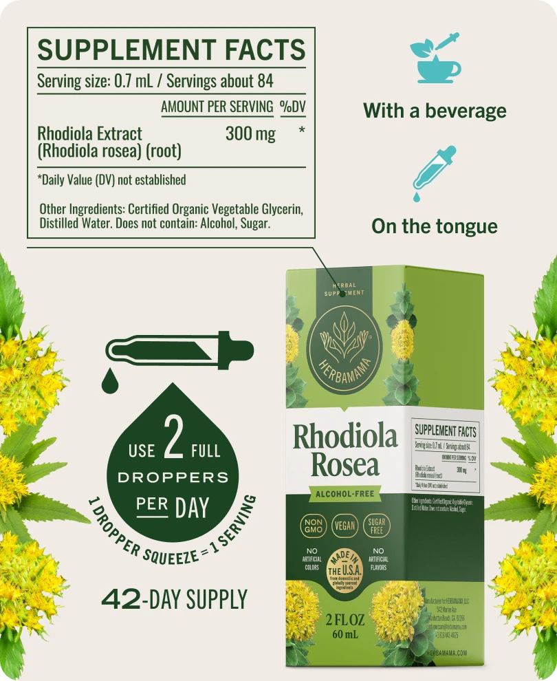 Rhodiola Rosea Drops - 2 Fl. Oz. Bottle