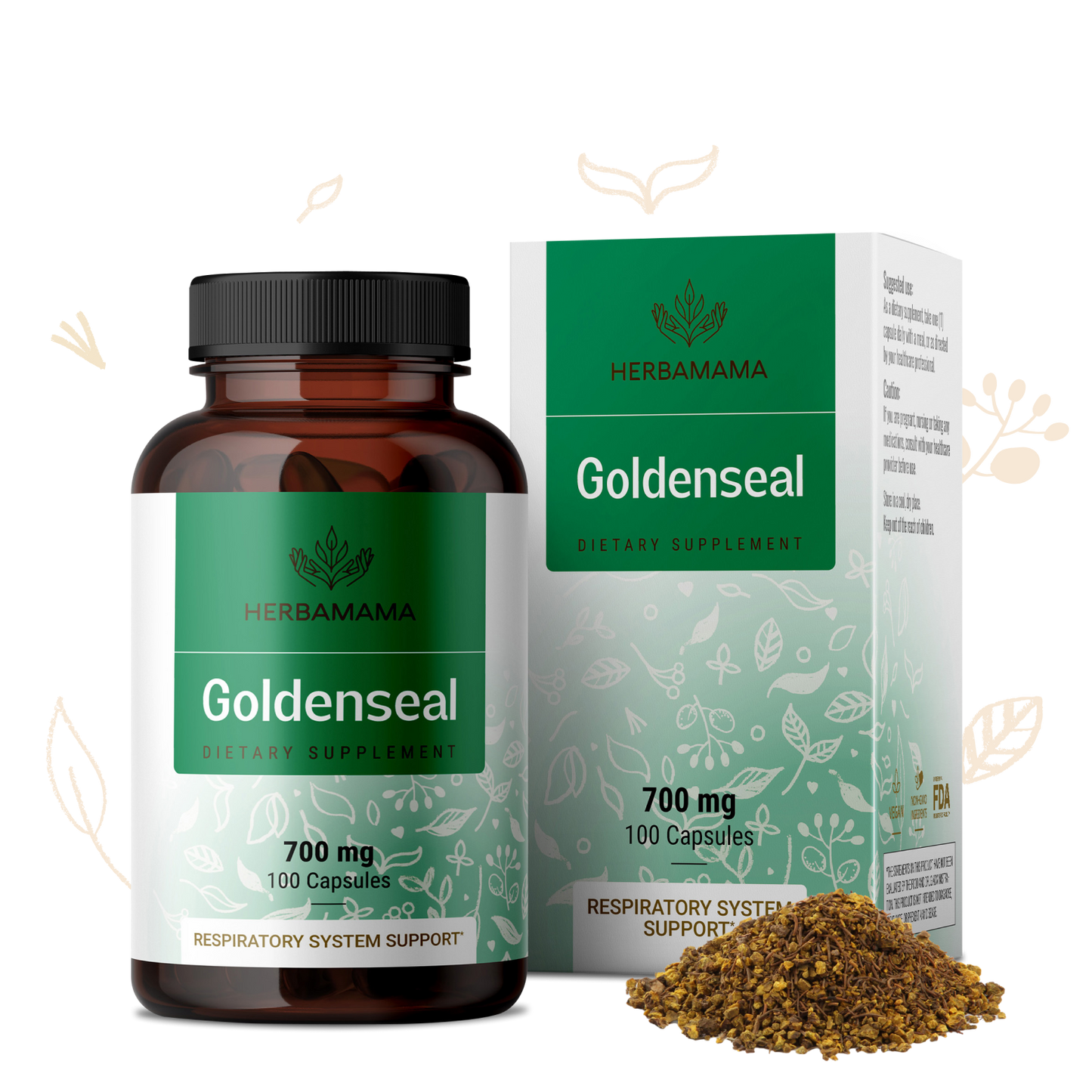 Goldenseal Supplement - 100 Capsules
