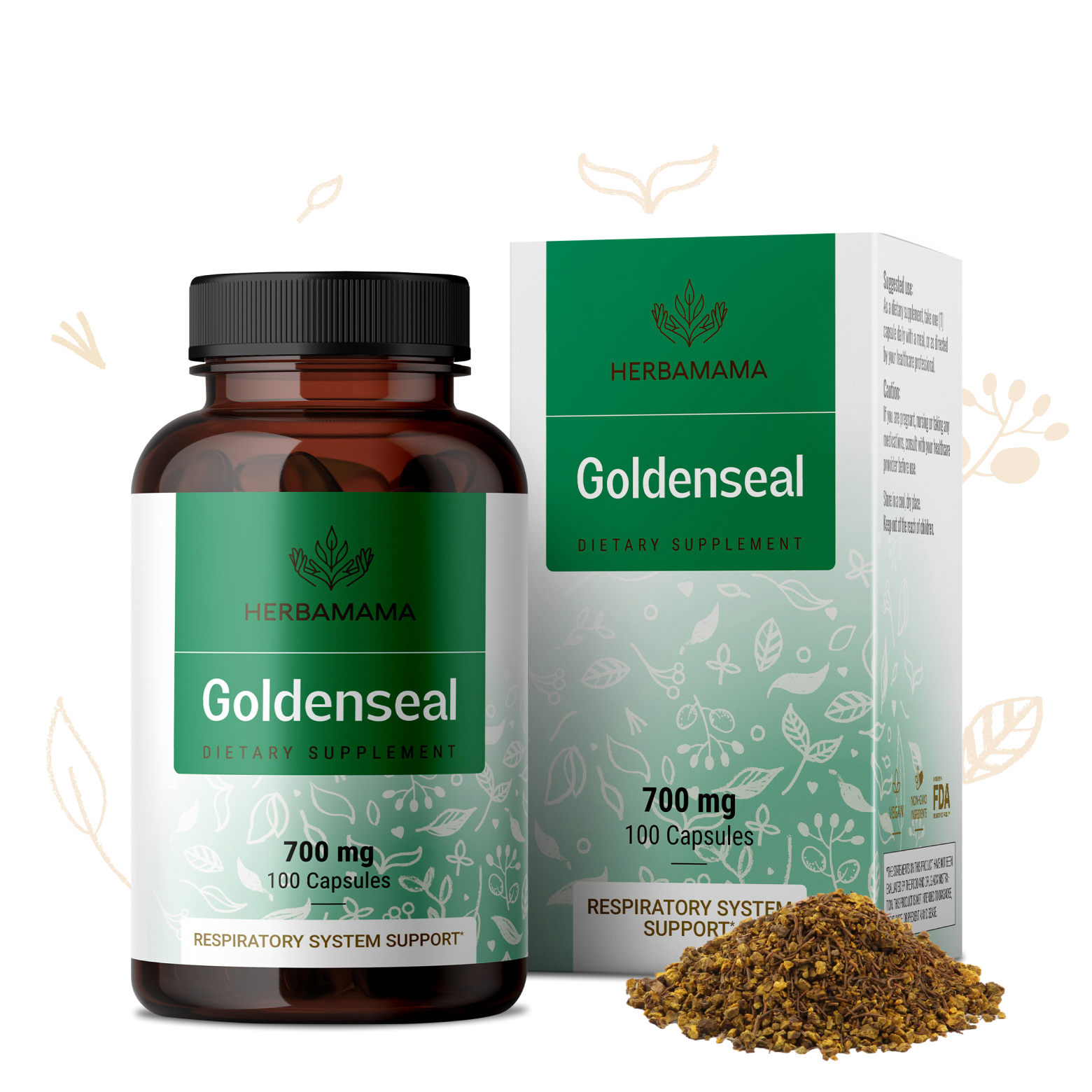 Goldenseal Supplement - 100 Capsules
