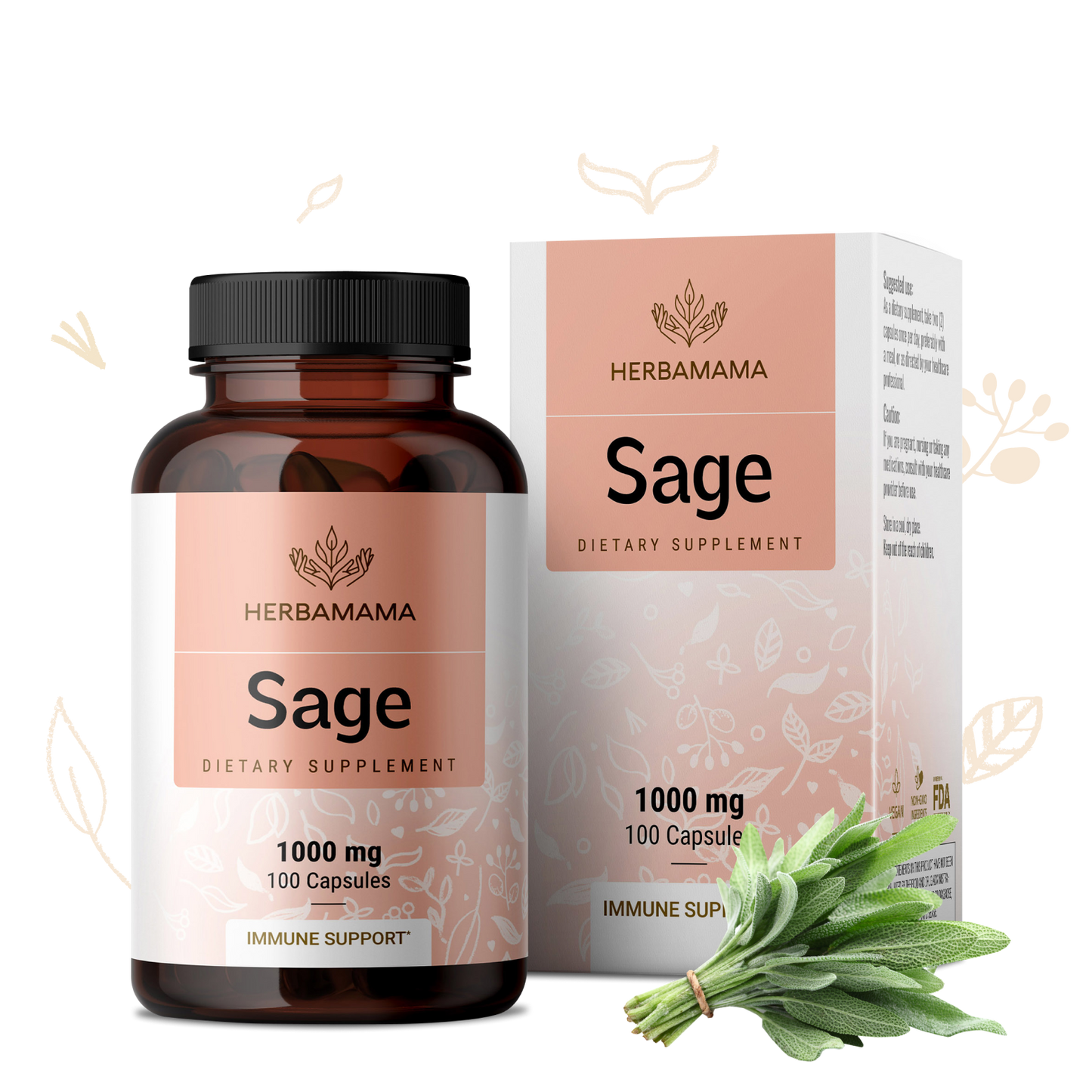 Sage Supplement - 100 Capsules