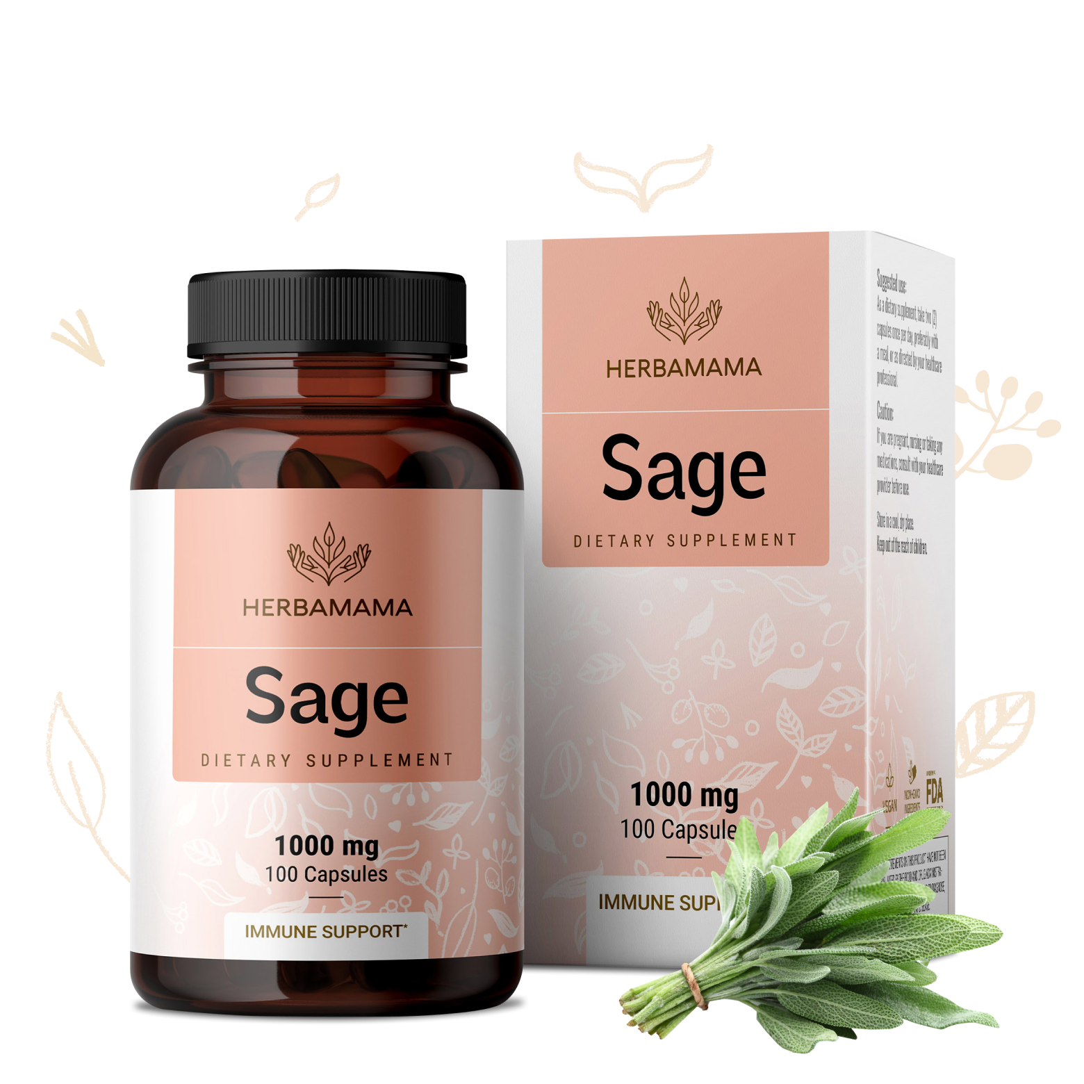 Sage Supplement - 100 Capsules