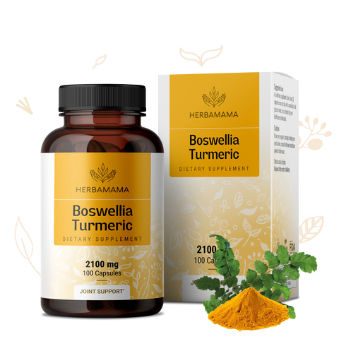 Boswellia + Turmeric Supplement - 100 Capsules