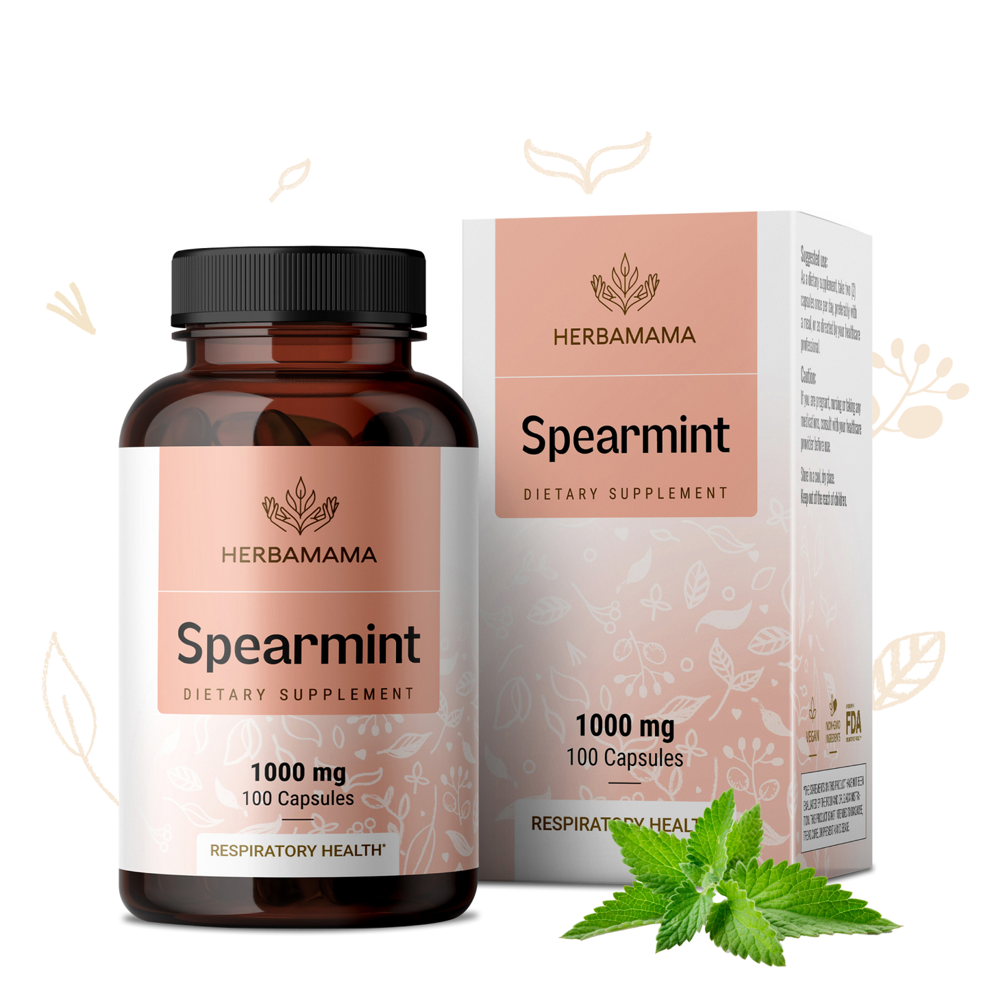 Spearmint Supplement - 100 Capsules