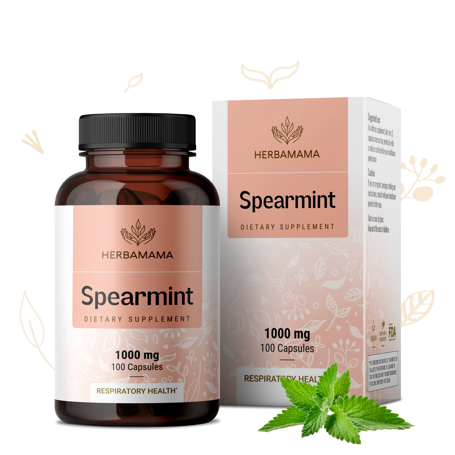 Spearmint Supplement - 100 Capsules