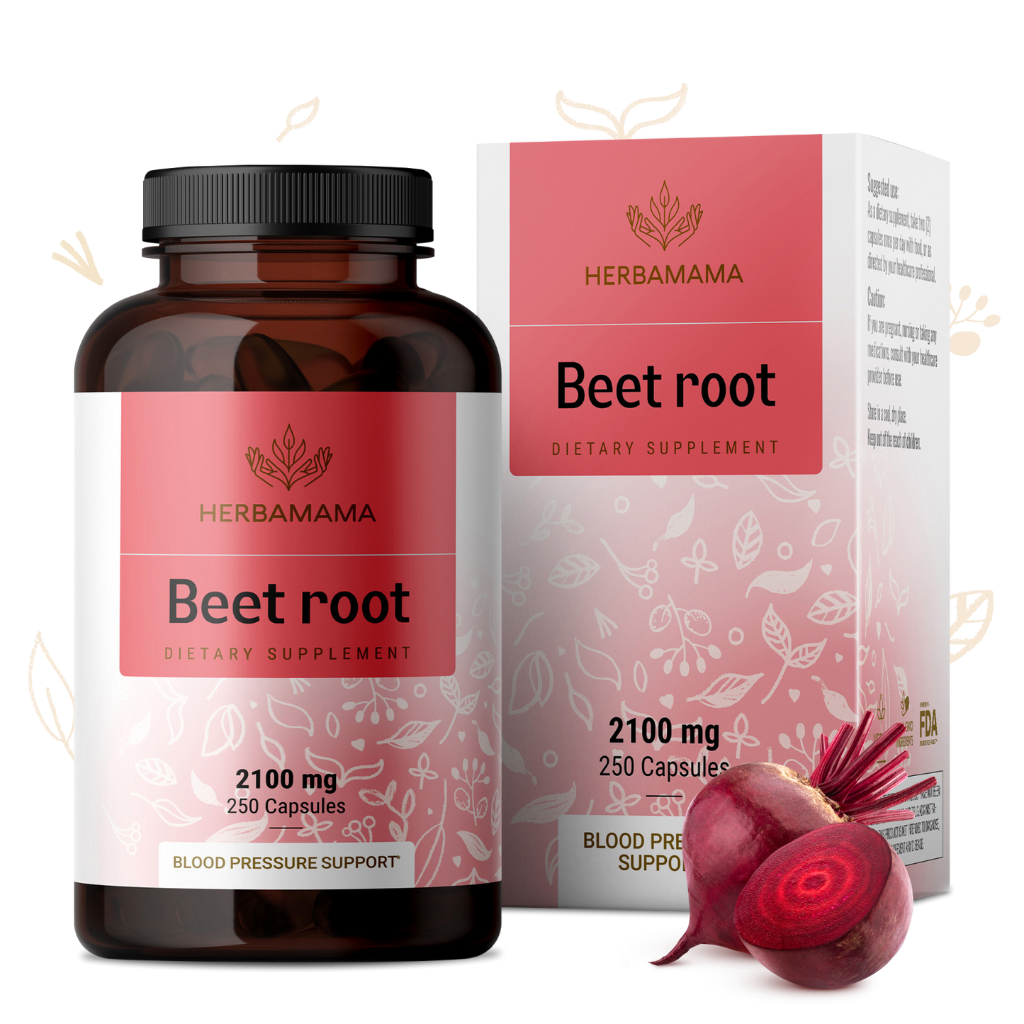 Beet Root Supplement - 250 Capsules