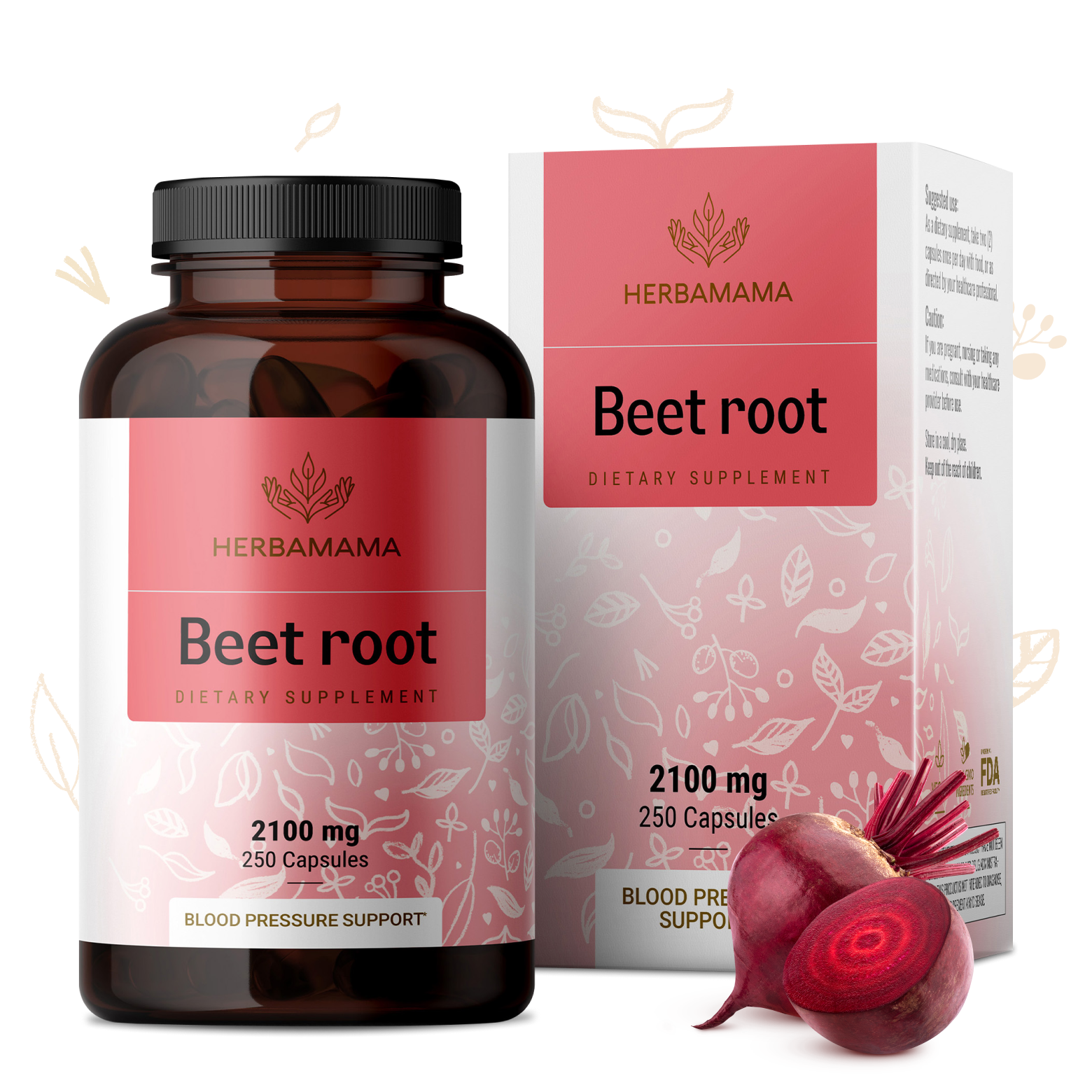 Beet Root Supplement - 250 Capsules