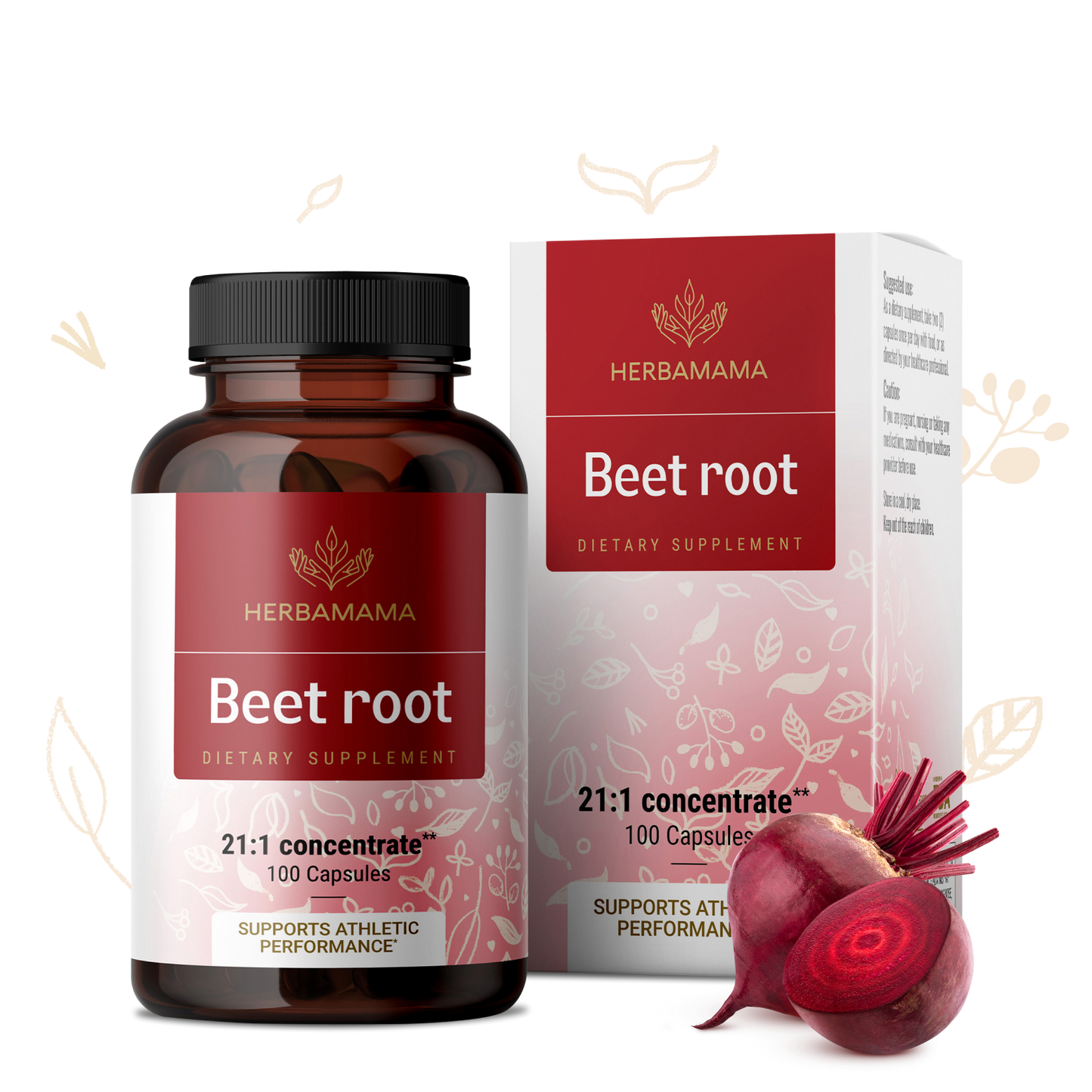 Beet Root Supplement - 100 Capsules