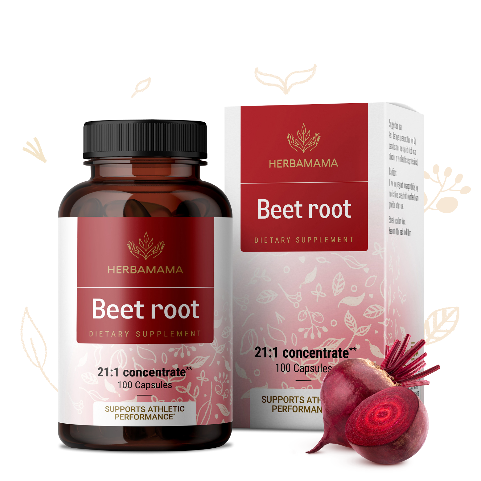 Beet Root Supplement - 100 Capsules