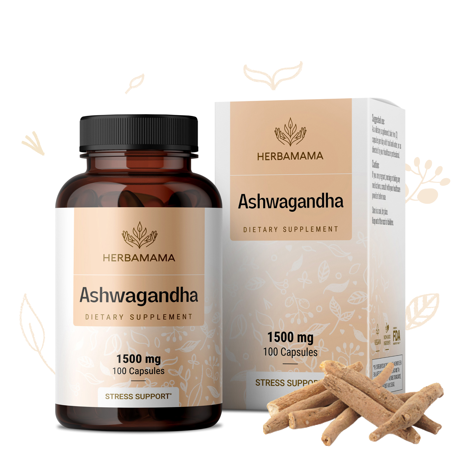 Ashwagandha Supplement - 100 Capsules