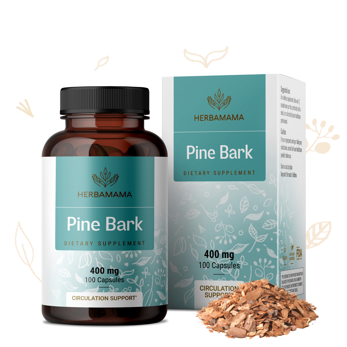 Pine Bark Supplement - 100 Capsules