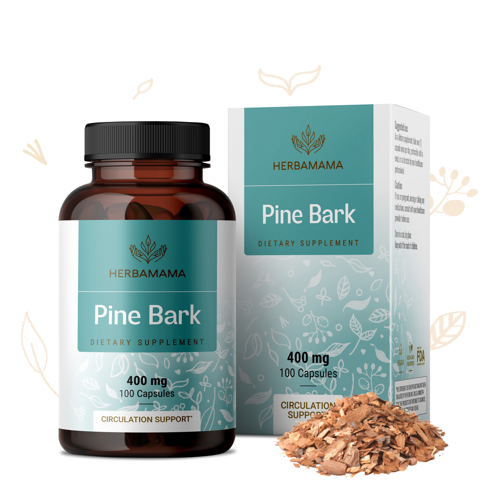 Pine Bark Supplement - 100 Capsules