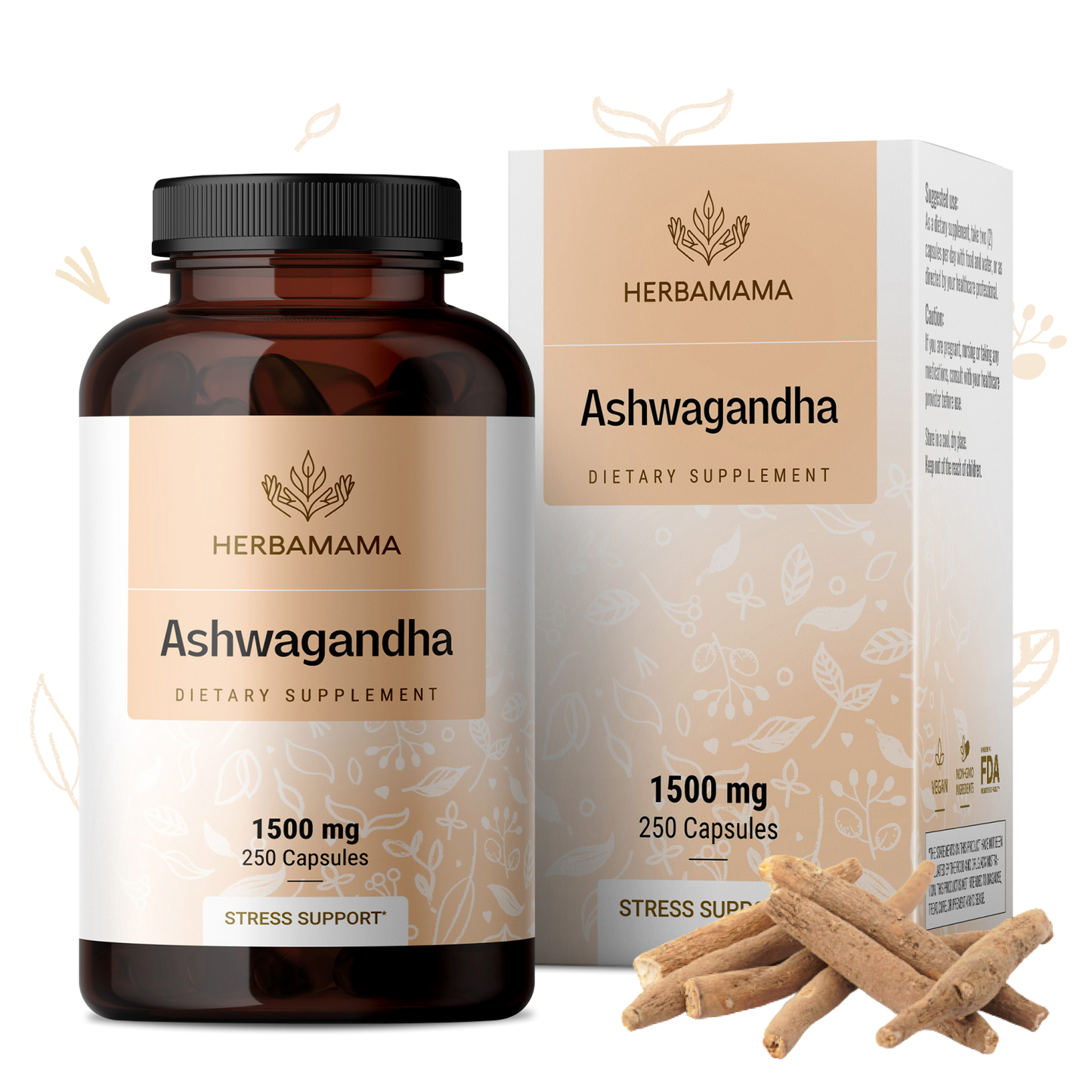 Ashwagandha Supplement - 250 Capsules
