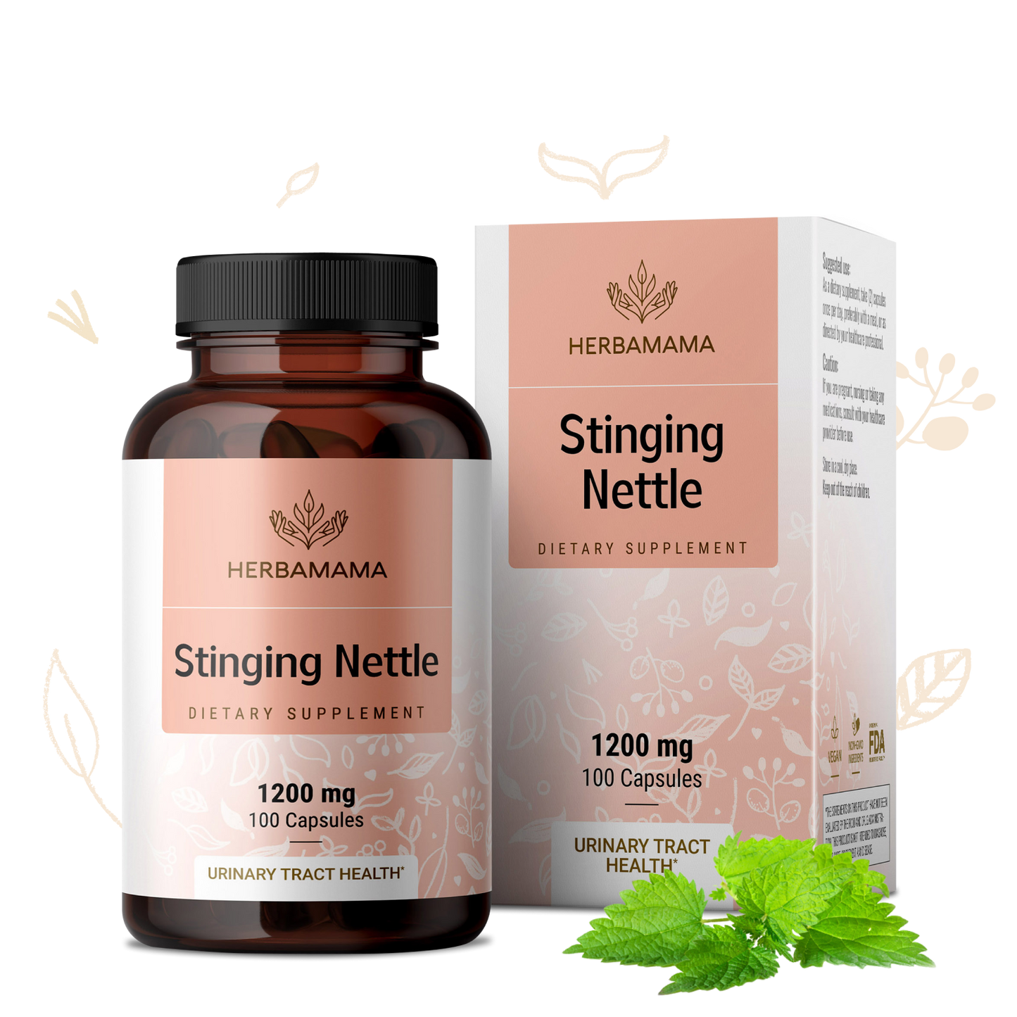 Stinging Nettle Root Supplement - 100 Capsules