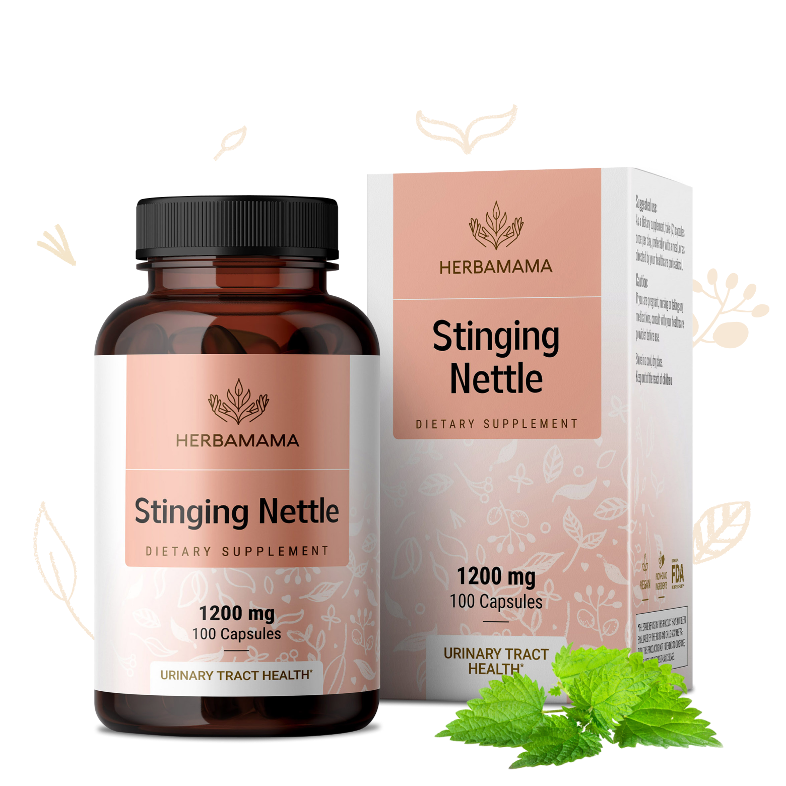 Stinging Nettle Root Supplement - 100 Capsules
