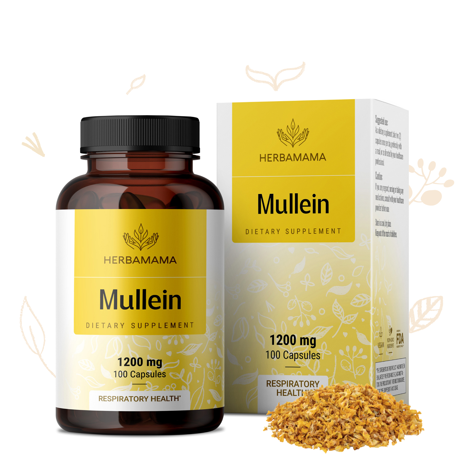 Mullein Supplement - 100 Capsules
