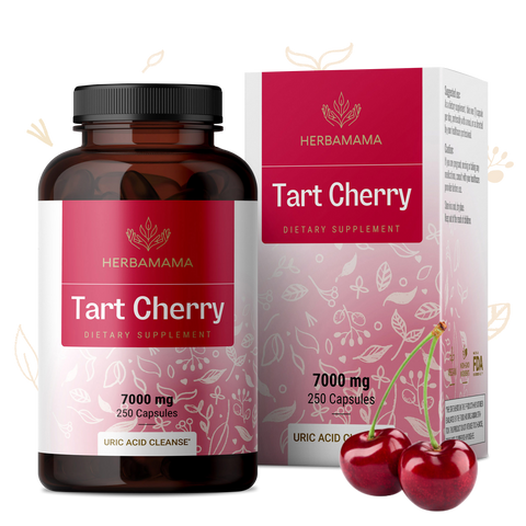 Tart Cherry Extract Supplement - 250 Capsules