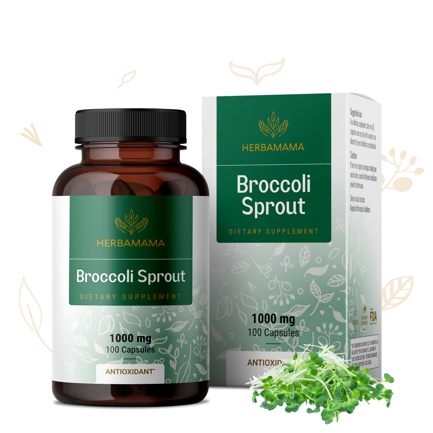 Broccoli Sprout Supplement - 100 Capsules